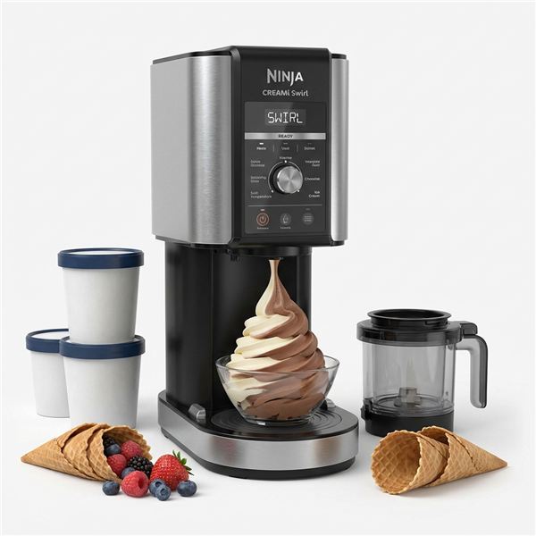 Ninja Swirl by CREAMi Soft Serve and Ice Cream Maker
